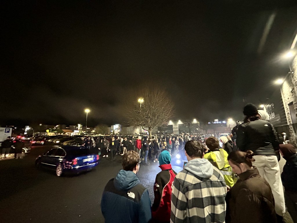 Car meet in Galway in front of Aldi