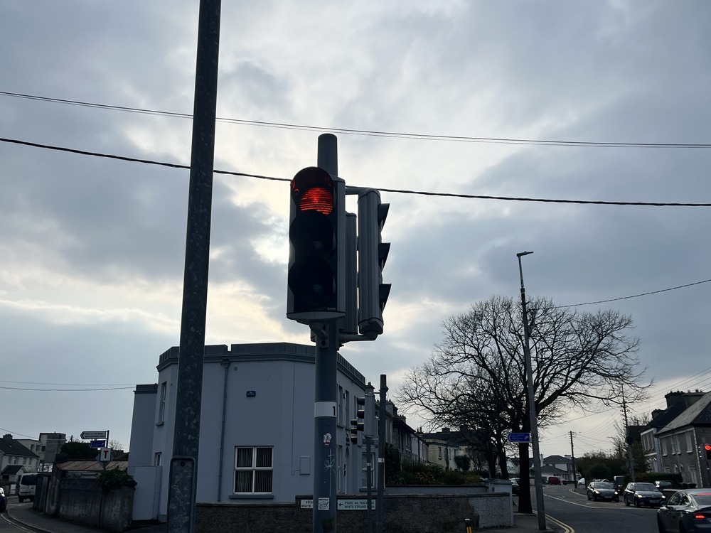 Traffic light at Father Griffin Road in Galway City