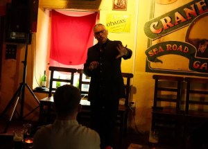 Rab Fulton at one of his performances in the Crane Bar.