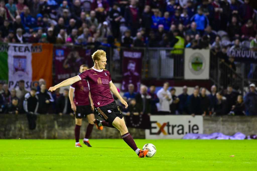 Vincent Russell Borden in action for Galway United.