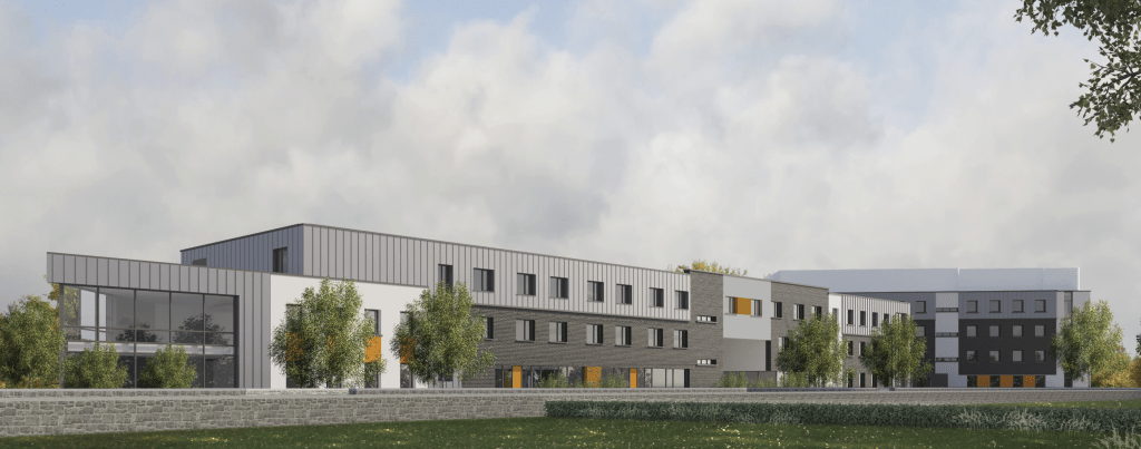 Visuals of the 257-bed student accommodation on Coolough Road