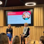 Former assistant to Harvey Weinstein, Zelda Perkins speaks at a University of Galway event.